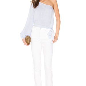 L'Academie Romantic Sleeve One Shoulder Blouse